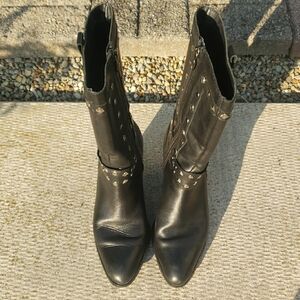 Women's Black Heeled Harley Davidson Boots